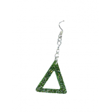 Greenish Silver Triangle Hangings 