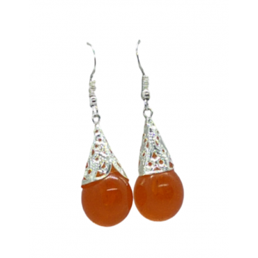 Orange Balls With Silver Tops 
